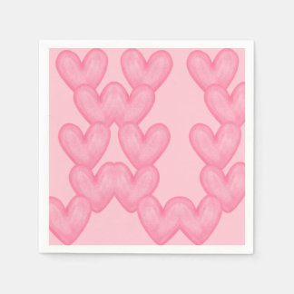 Title: Pink Heart Love Pattern Paper Napkin