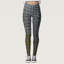 Title: Platinum Crocodile Camouflage Leggings
