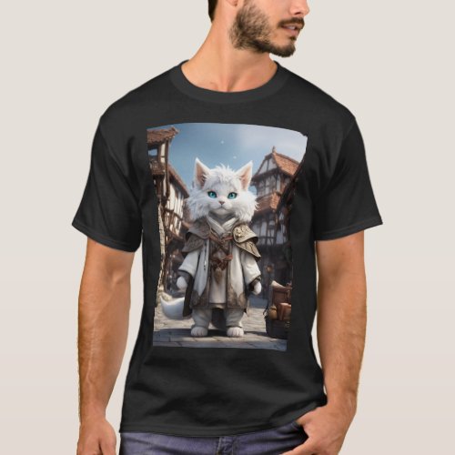 Title Purr_fectly Styled Cat in a Trendy T_Shir T_Shirt