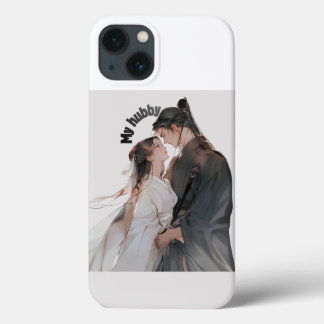 Title: Romantic Anime Couple iPhone 13 Case - Cute