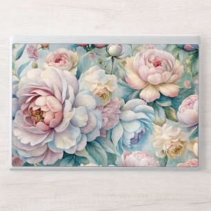 Title Seamless Watercolor Floral Pattern with Peon HP Laptop Skin