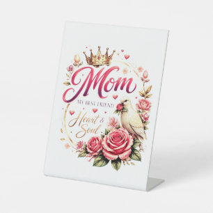 🌸 Title (SEO + Trending) Mom Crown Rose Design –  Pedestal Sign