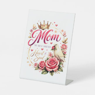 🌸 Title (SEO + Trending) Mom Crown Rose Design –  Pedestal Sign