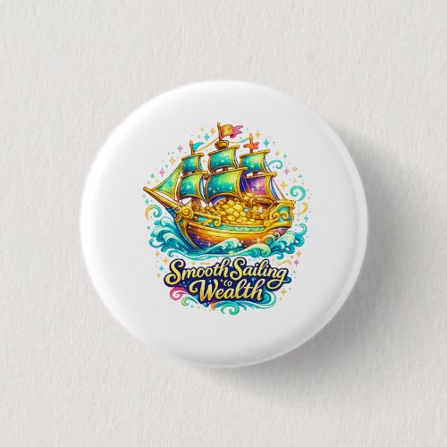 Title Smooth Sailing Wealth Ship Round Button