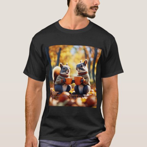 Title Squirrel Squad Chronicles Nutty Cartoon T T_Shirt