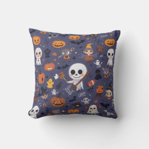 Title Suggestion: Adorable & Spooky Fun Halloween Throw Pillow