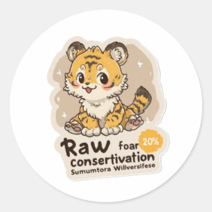 Title: Sumatran Tiger Rawr Conservation Sticker -
