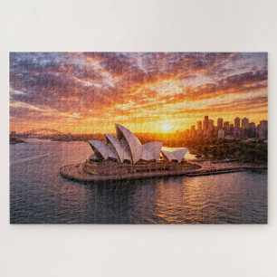 Title Sydney Opera House Sunset Aerial Photography Jigsaw Puzzle