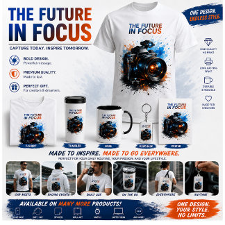 TITLE The Future in Focus | Camera Photography Des T-Shirt