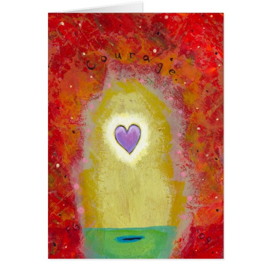 Title: Tiny Art #596 Purple heart courage PERSONAL Cards (Front)