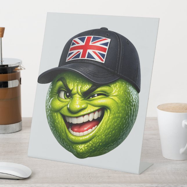 Title Union Jack Wall art Pedestal Sign (In SItu)