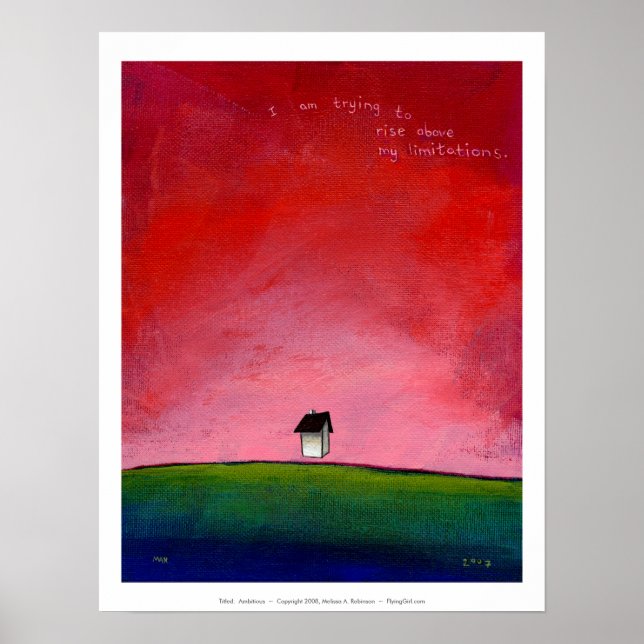 Titled:  Ambitious  ~  Beautiful floating house Poster (Front)