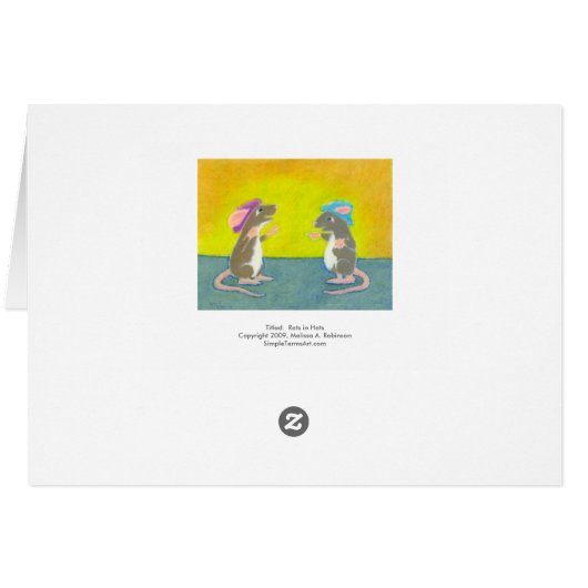 Titled: Rats in Hats - Fun happy PERSONALIZED (Back Horizontal)