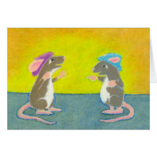Titled: Rats in Hats - Fun happy PERSONALIZED Cards