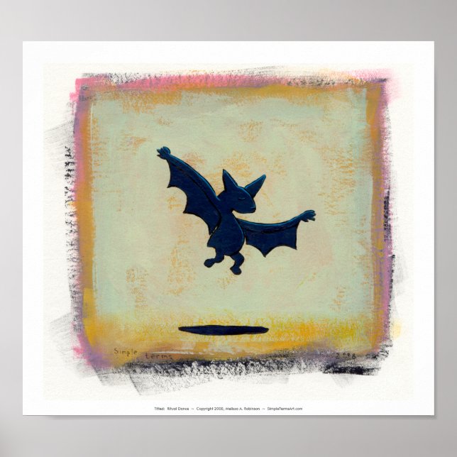 Titled:  Ritual Dance  ~  Symbolic bat Poster (Front)