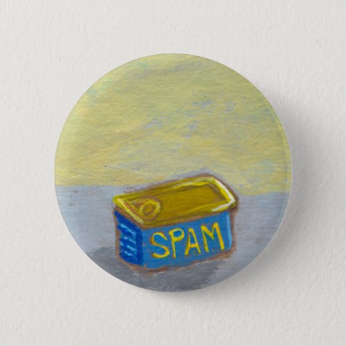 Titled Spam and Eggs _ fun breakfast art chicken Button