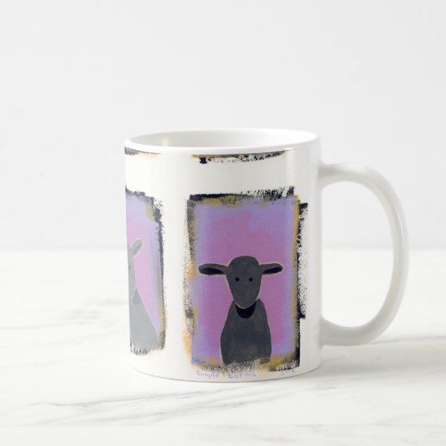 Titled:  White Sheep, Gray Sheep, Black Sheep Coffee Mug (Right)