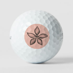 Titleist 2023 Pro V1 Black Flower on Pink Golf Balls