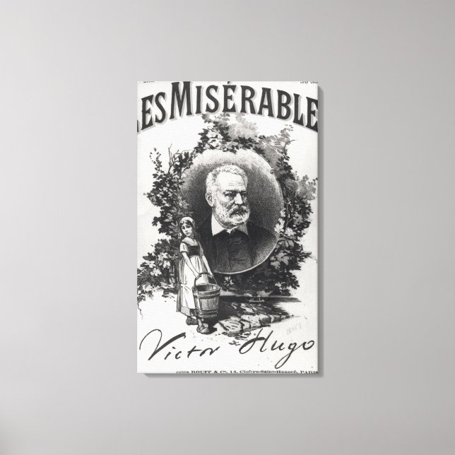 Titlepage first edition of 'Les Miserables' Canvas Print (Front)