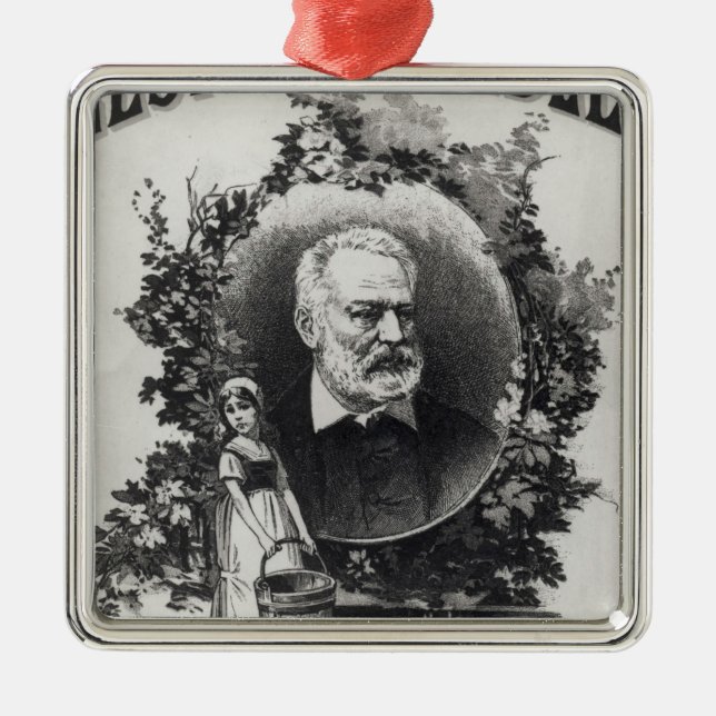 Titlepage first edition of 'Les Miserables' Metal Ornament (Front)