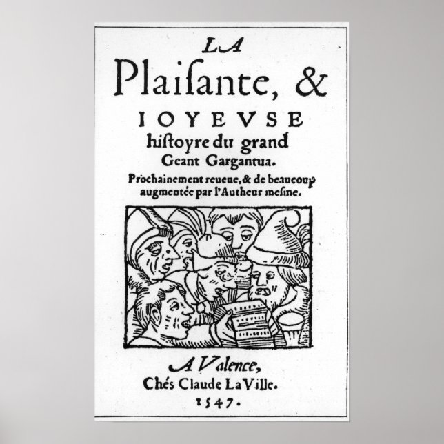 Titlepage of 'Gargantua' by Francois Rabelais Poster (Front)