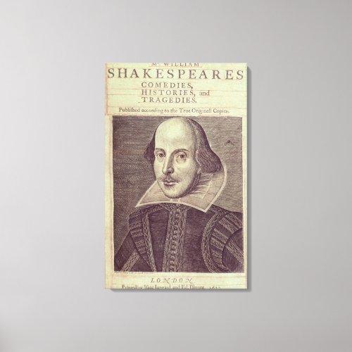 Titlepage of Mr William Shakespeares Canvas Print