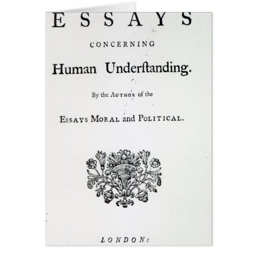 Titlepage of 'Philosophical Essays Cards (Front)