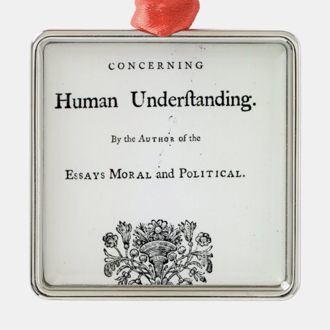 Titlepage of 'Philosophical Essays Metal Ornament (Front)