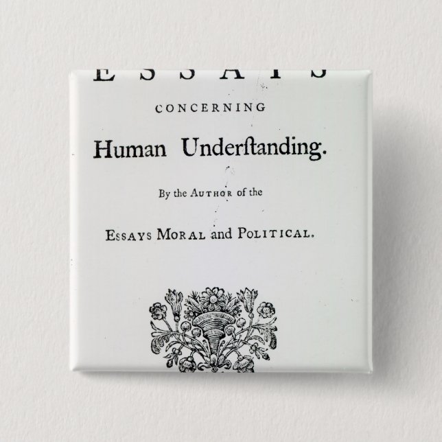 Titlepage of 'Philosophical Essays Pinback Button (Front)