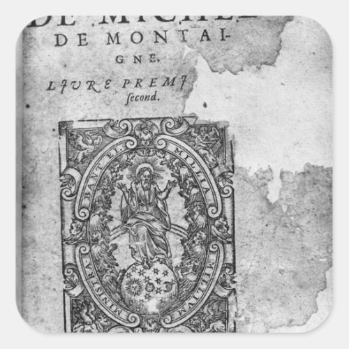 Titlepage of the first edition of Essais Square Sticker