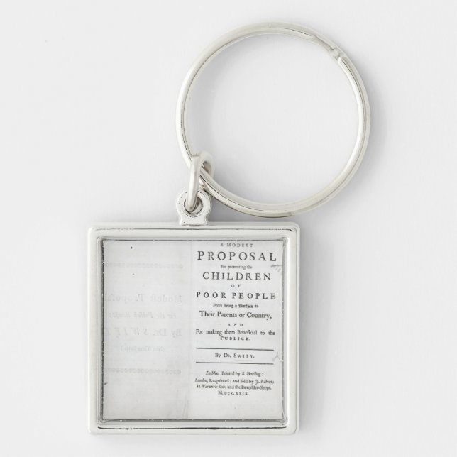 Titlepage to 'A Modest Proposal' Keychain (Front)