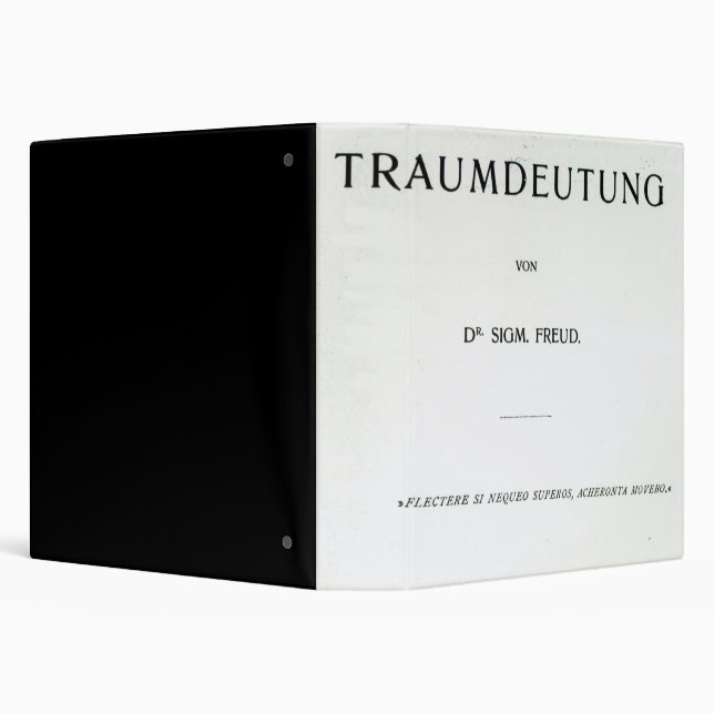 Titlepage to Die Traumdeutung by Sigmund Freud 3 Ring Binder (Background)
