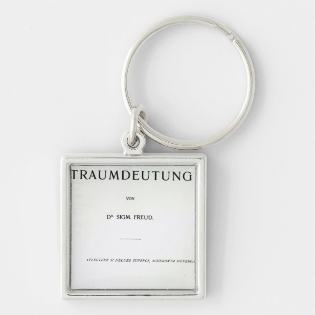 Titlepage to Die Traumdeutung by Sigmund Freud Keychain (Front)