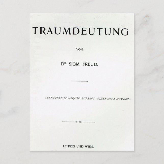 Titlepage to Die Traumdeutung by Sigmund Freud Postcard (Front)
