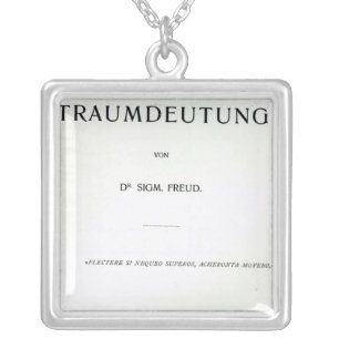 Titlepage to Die Traumdeutung by Sigmund Freud Silver Plated Necklace
