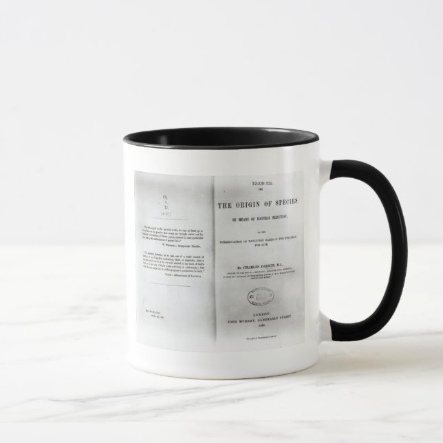 Titlepage to 'On the Origin of Species' Mug (Right)
