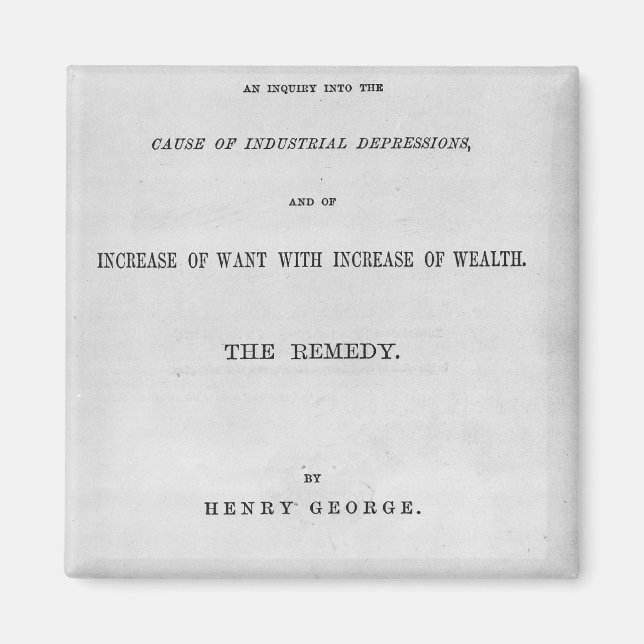 Titlepage to 'Progress and Poverty' Magnet (Front)