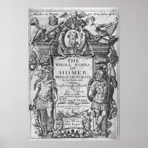 Titlepage to The Whole Works of Homer Poster