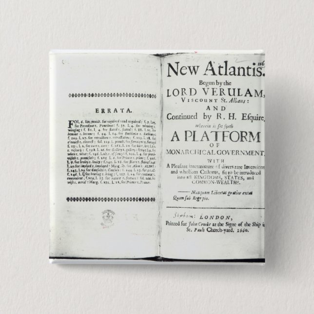 Titlepages to Francis Bacon's Button (Front)