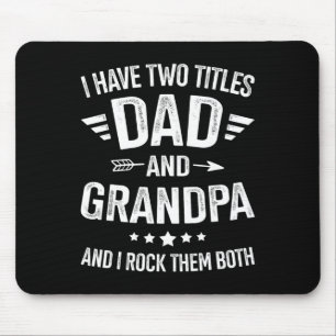 Titles Dad Grandpa For Fathers Day Birthday Christ Mouse Pad