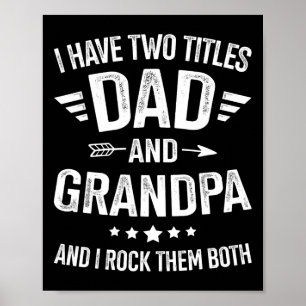 Titles Dad Grandpa For Fathers Day Birthday Christ Poster