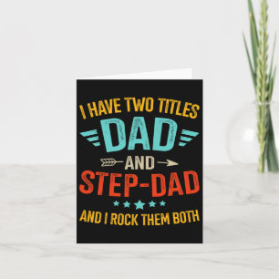 Titles Step Bonus Dad Fathers Day Birthday Christm Card