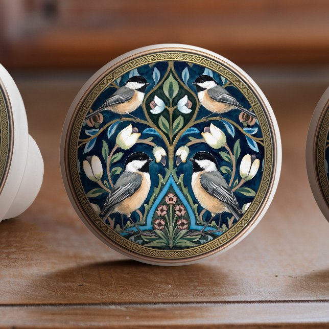 Titmouse Bird Ceramic Pull Knob (Creator Uploaded)