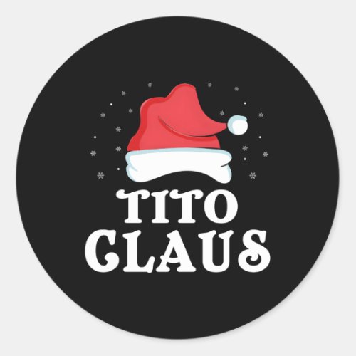 Tito Claus Family Pajama Classic Round Sticker