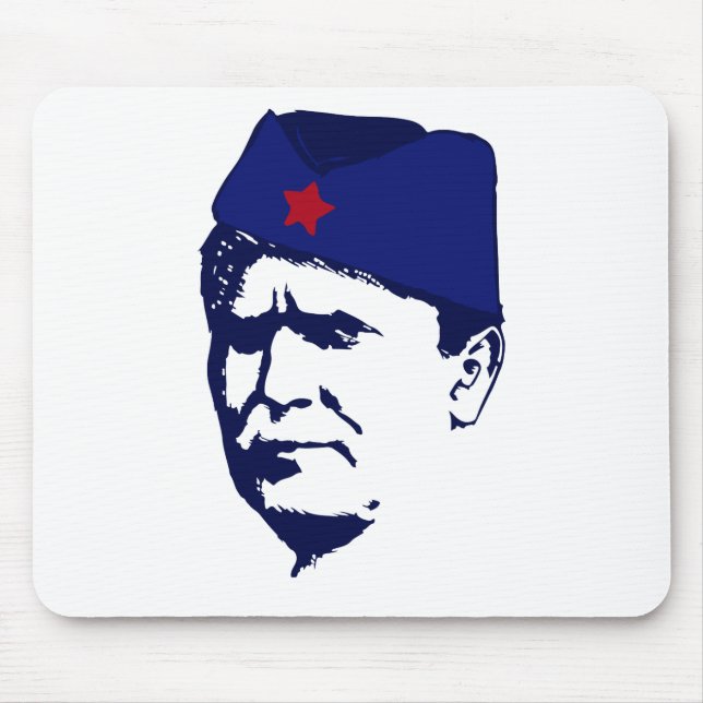 Tito josip Broz Portrait illustration Mouse Pad (Front)