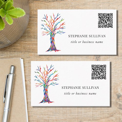 Tittle Business Name QR Code Business Card