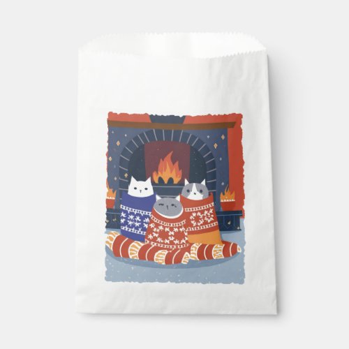 Tittle Meow_y Christmas Delight Festive Cats Coll Favor Bag