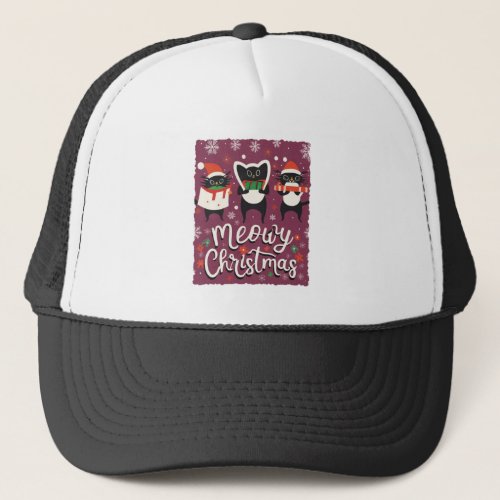 Tittle Meow_y Christmas Delight Festive Cats Coll Trucker Hat