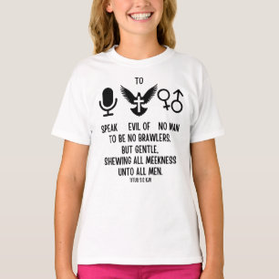 Titus 3:2 KJV Bible Verse Scripture Quote Girl's T-Shirt