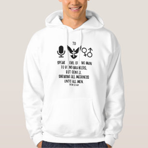 Titus 3:2 KJV Bible Verse Scripture Quote Men's Hoodie
